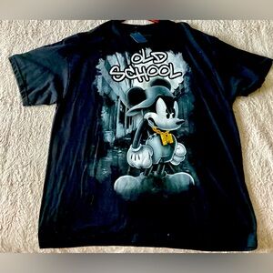 Rare Vintage Mickey Mouse Disney Old School Gangster Tee 2XLT Mens T-Shirt NEW